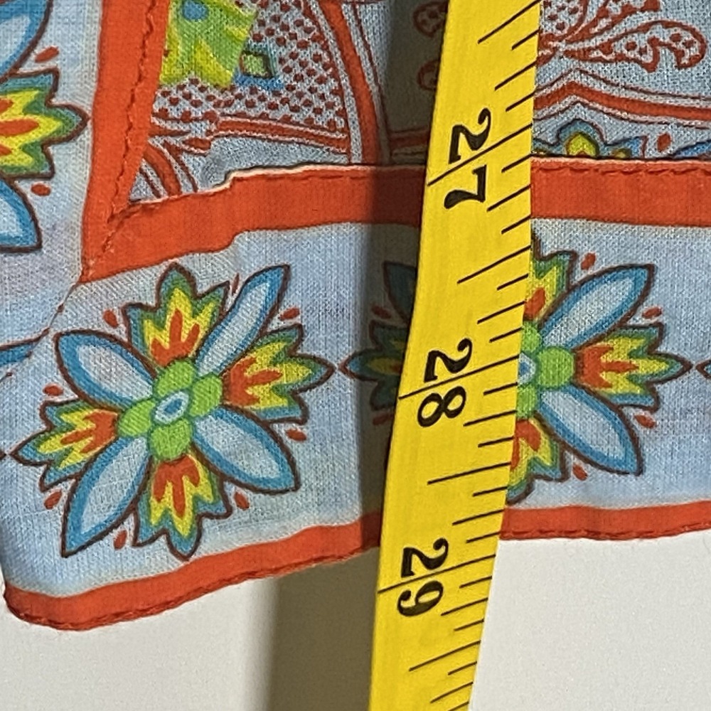 Gretchen Scott Top Womens Small Blue‎ Medallion Floral Tunic 3/4 Sleeve Boho - Picture 16 of 16